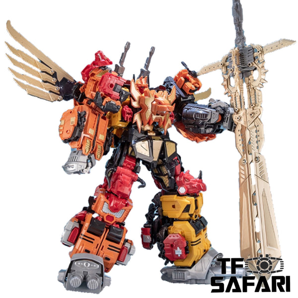 【Loose Pack】JB Jinbao OS Combiner Predaking (Oversized MMC Feral Rex ) 5 in  1 Set 45cm / 18