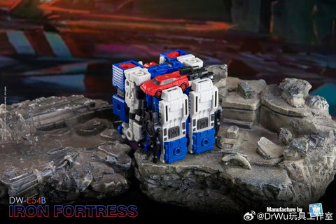 Dr.Wu & Mechanic Studio Extreme Warfare DWE54B DW-E54B Iron Fortress ( Metroplex, Decepticon Version ) Dr Wu Blue Version 10cm / 4"