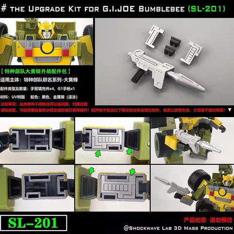 Shockwave Lab SL-201 SL201 Gap Fillers & Weapon Set for G.I.Joe Bumblebee Upgrade Kit