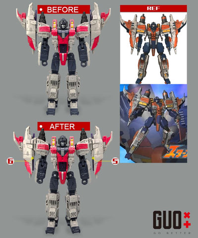 Go Better Studio GX-67 GX67 Upgrade Kit / Gap fillers for Legacy United Cybertron Universe Starscream Upgrade Kit (Copy)