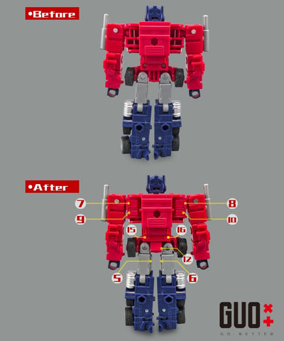 Go Better Studio GX-65 GX65 Upgrade Kit / Gap fillers for Legacy United G1 Universe Optimus Prime Upgrade Kit