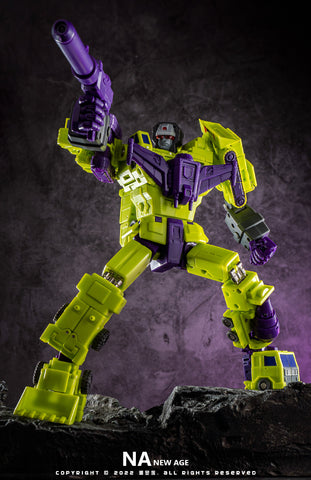 【Pre-Order】NA NewAge H34 H-34 Hephaestus (G1 Devastator) Reissue 7 in 1 set New Age