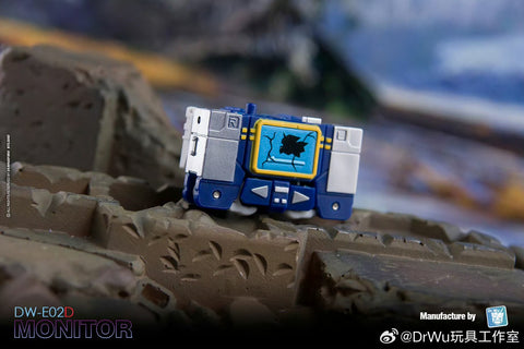 Dr.Wu & Mechanic Studio Extreme Warfare DW-E02D Monitor (Soundwave) / DW-E16D Sound Master (Blaster) Core Class Battle Damaged Version 2 in 1 set 6cm / 2.4"