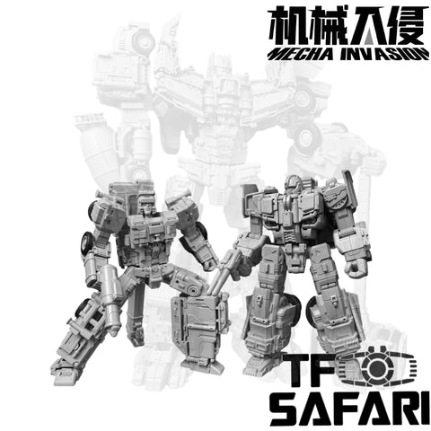 【Pre-Order】Mecha Invasion GLA03 GLA-03 & GLA04 GLA-04 Long Haul & Hook Giant Legion Heavy Builder (Constructors Devastator) Combiner (2 in 1 set) 21.5cm / 8.5"