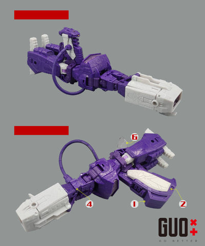 Go Better Studio GX-12N GX12N Upgrade Kit Laser Gun Mode for Nemesis Bridge 3-pack Version Shockwave Upgrade Kit