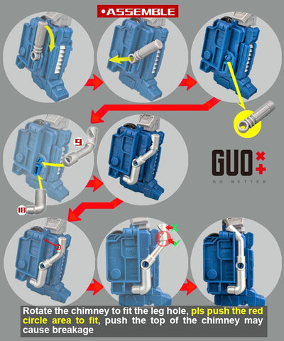 Go Better Studio GX-68 GX68 Upgrade Kit / Gap fillers for Legacy United SDCC 2024 Fractured Friendship Orion Pax Upgrade Kit