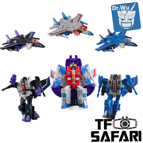 Dr.Wu & Mechanic Studio Extreme Warfare DW-E09 Star Fear  / E12 Blue Thunder / E15 Dark Sky (Starscream / Thundercracker / Skywarp) 3 in 1 set 6cm / 4.6"