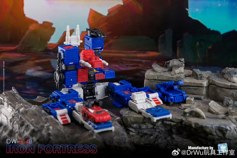 【Pre-Order】Dr.Wu & Mechanic Studio Extreme Warfare DWE54B DW-E54B Iron Fortress ( Metroplex, Decepticon Version ) Dr Wu Blue Version 10cm / 4"