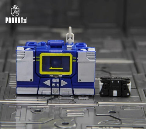 Pocket Toys TS04 TS-04 / TS04B TS-04B Tuner (Soundwave, KO DX9 X33 Sonic wizard, 3 Cassette Warriors) PocketToys 10cm / 4"