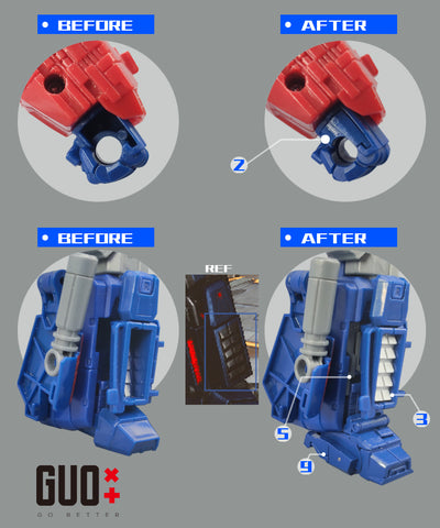 Go Better Studio GX-55A GX-55B GX55A GX55B Gap fillers for WFC Studio Series Voyager 03 Gamer Edition SS GE03 Optimus Prime Upgrade Kit