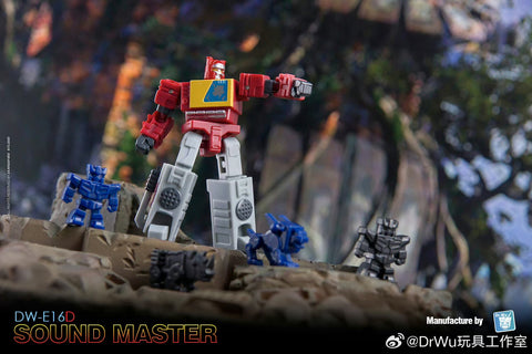 Dr.Wu & Mechanic Studio Extreme Warfare DW-E02D Monitor (Soundwave) / DW-E16D Sound Master (Blaster) Core Class Battle Damaged Version 2 in 1 set 6cm / 2.4"