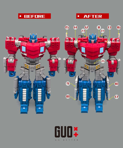 Go Better Studio GX-68 GX68 Upgrade Kit / Gap fillers for Legacy United SDCC 2024 Fractured Friendship Orion Pax Upgrade Kit