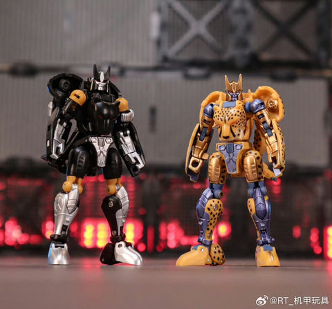 Robot Toys RT-03 / RT-03B RT03 / RT03B Working Leopard (Beast Wars BW Cheetor / Black Panther) 2 in 1 sets 8.7cm / 3.4"