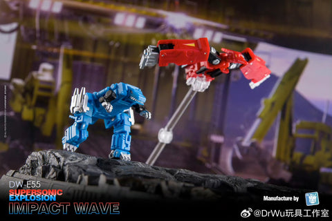 Dr.Wu DW-E55 Impact Wave / Supersonic and Explosion (Dairu and Zauru, 2 in 1 Mini-Cassette Warriors ) for WFC Siege Soundwave / Blaster Dr Wu