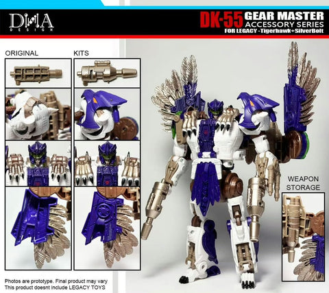 DNA Design DK-55 DK55 Upgrade Kits for Legacy United Leader Tigerhawk & Voyager Silverbolt