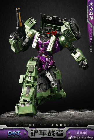 Dream Star Toys  DST02-001 DST02001 Forklift Warrior ( Scrapper, Constructicon, Devastator Combiner) DreamStarToys Metallic Version 24.5 cm / 9.6"