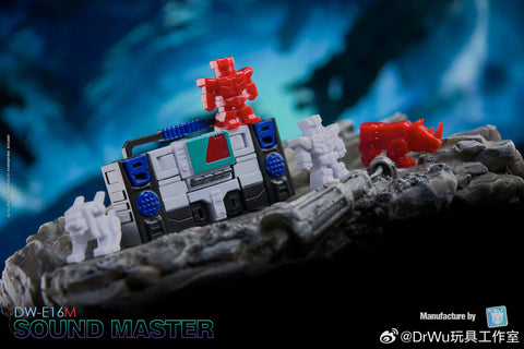 Dr.Wu & Mechanic Studio Extreme Warfare DW-E02M Monitor (Soundwave SG) / DW-E16M Sound Master (Blaster SG) Core Class Shattered Glass Version 2 in 1 set 6cm / 2.4"