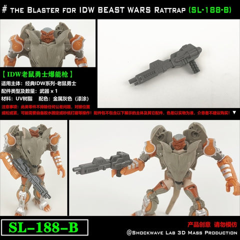 Shockwave Lab SL188A / SL188B SL-188A / SL188B Tail Blade / Blaster for BW Transmetal Cheetor / Rattrap