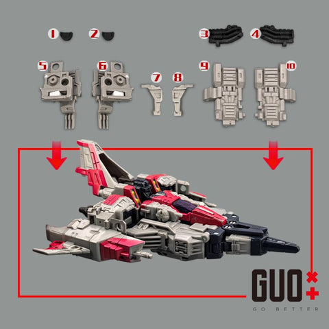 Go Better Studio GX-67 GX67 Upgrade Kit / Gap fillers for Legacy United Cybertron Universe Starscream Upgrade Kit