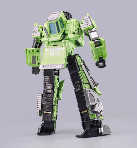 Mecha Invasion GLA05 GLA-05 & GLA06 GLA-06 Bonecrusher & Scavenger Giant Legion Heavy Builder (Constructors Devastator) Combiner (2 in 1 set) 21.5cm / 8.5"