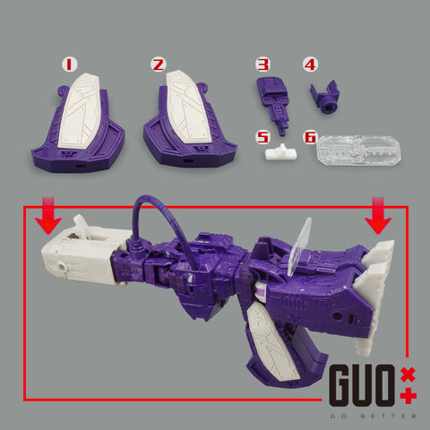 Go Better Studio GX-12N GX12N Upgrade Kit Laser Gun Mode for Nemesis Bridge 3-pack Version Shockwave Upgrade Kit