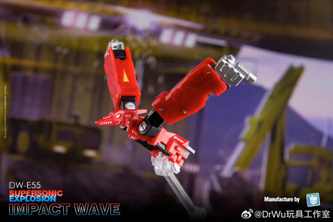 【Pre-Order】Dr.Wu DW-E55 Impact Wave / Supersonic and Explosion (Dairu and Zauru, 2 in 1 Mini-Cassette Warriors ) for WFC Siege Soundwave / Blaster Dr Wu