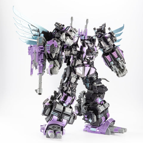 【Loose Pack】JB Jinbao OS Combiner Predaking (Oversized MMC Feral Rex ) 5 in 1 Set Dark / Black Version 45cm / 18"