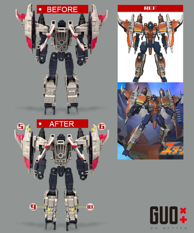 Go Better Studio GX-67 GX67 Upgrade Kit / Gap fillers for Legacy United Cybertron Universe Starscream Upgrade Kit (Copy)