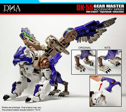 DNA Design DK-55 DK55 Upgrade Kits for Legacy United Leader Tigerhawk & Voyager Silverbolt