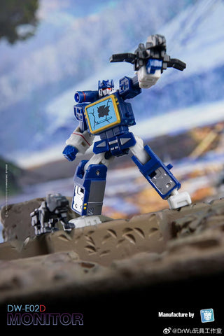 Dr.Wu & Mechanic Studio Extreme Warfare DW-E02D Monitor (Soundwave) / DW-E16D Sound Master (Blaster) Core Class Battle Damaged Version 2 in 1 set 6cm / 2.4"