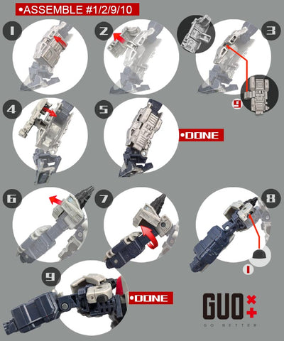 Go Better Studio GX-67 GX67 Upgrade Kit / Gap fillers for Legacy United Cybertron Universe Starscream Upgrade Kit