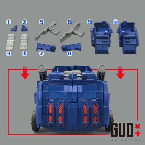 Go Better Studio GX-55A GX-55B GX55A GX55B Gap fillers for WFC Studio Series Voyager 03 Gamer Edition SS GE03 Optimus Prime Upgrade Kit