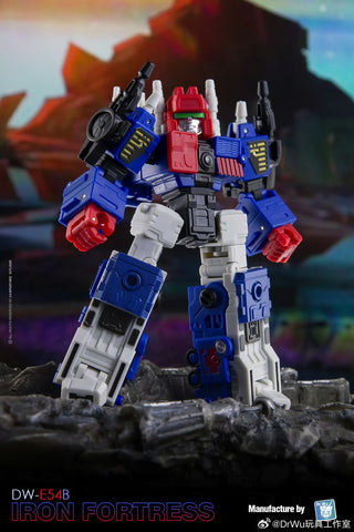 【Pre-Order】Dr.Wu & Mechanic Studio Extreme Warfare DWE54B DW-E54B Iron Fortress ( Metroplex, Decepticon Version ) Dr Wu Blue Version 10cm / 4"