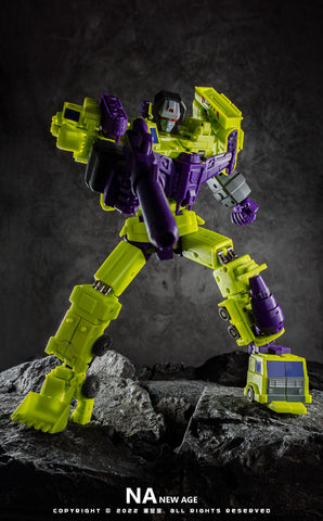 【Pre-Order】NA NewAge H34 H-34 Hephaestus (G1 Devastator) Reissue 7 in 1 set New Age