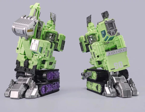 Mecha Invasion GLA05 GLA-05 & GLA06 GLA-06 Bonecrusher & Scavenger Giant Legion Heavy Builder (Constructors Devastator) Combiner (2 in 1 set) 21.5cm / 8.5"