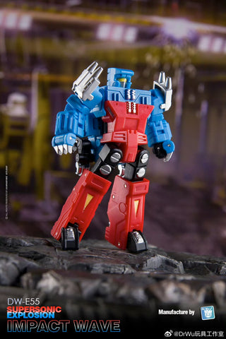 【Pre-Order】Dr.Wu DW-E55 Impact Wave / Supersonic and Explosion (Dairu and Zauru, 2 in 1 Mini-Cassette Warriors ) for WFC Siege Soundwave / Blaster Dr Wu