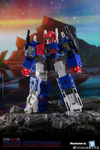 【Pre-Order】Dr.Wu & Mechanic Studio Extreme Warfare DWE54B DW-E54B Iron Fortress ( Metroplex, Decepticon Version ) Dr Wu Blue Version 10cm / 4"