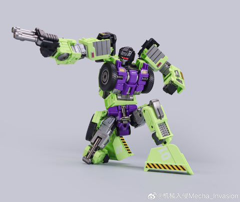 Mecha Invasion GLA01 GLA-01 Loader (Scrapper) & GLA02 GLA-02 Mixer (Mixmaster) Giant Legion Heavy Builder (Constructors Devastator) Combiner (2 in 1 set) 21.5cm / 8.5"