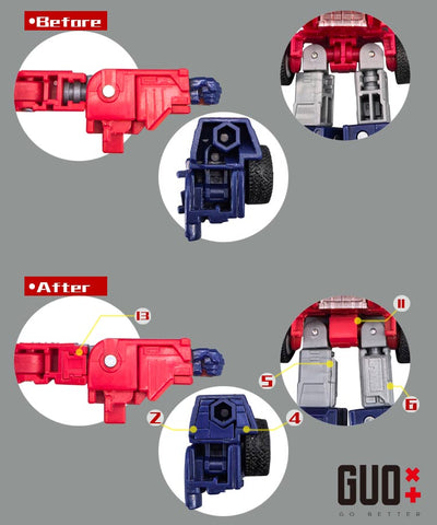 Go Better Studio GX-64 GX64 Upgrade Kit / Gap fillers for Legacy United G1 Universe Optimus Prime Upgrade Kit