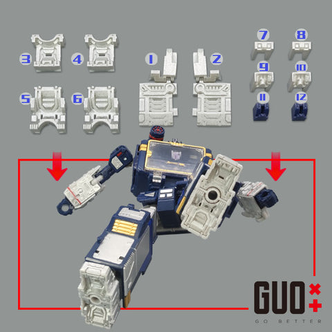 Go Better Studio GX-19N GX19N Upgrade Kits for Nemesis Bridge 3-Pack Version Soundwave Upgrade Kit