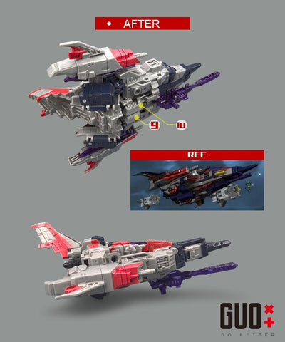 Go Better Studio GX-67 GX67 Upgrade Kit / Gap fillers for Legacy United Cybertron Universe Starscream Upgrade Kit