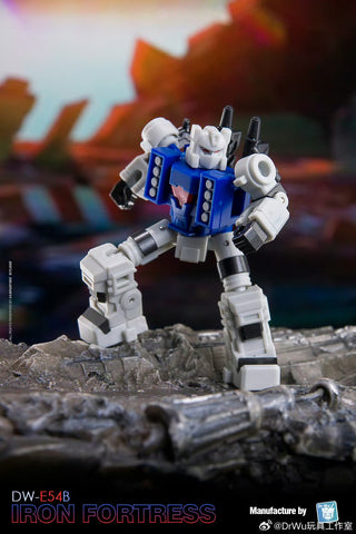 Dr.Wu & Mechanic Studio Extreme Warfare DWE54B DW-E54B Iron Fortress ( Metroplex, Decepticon Version ) Dr Wu Blue Version 10cm / 4"