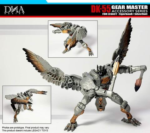 DNA Design DK-55 DK55 Upgrade Kits for Legacy United Leader Tigerhawk & Voyager Silverbolt