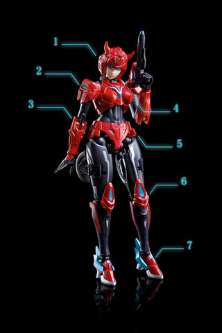 Collection Space CS-02 CS02 Transformable Bishoujo Little Red (Cliffjumper Mecha Girl) 17.5cm / 6.9"