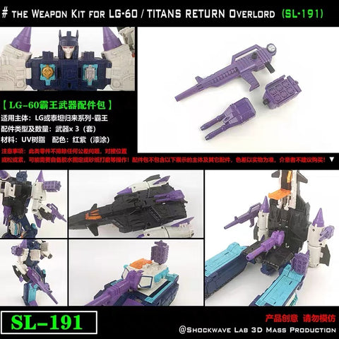 Shockwave Lab SL-191 SL191 Weapon Kit for LG60 / Titans Return Overlord Upgrade Kit