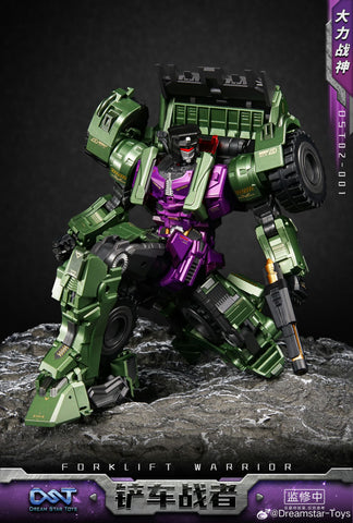 【Pre-Order】Dream Star Toys  DST02-001 DST02101 Forklift Warrior ( Scrapper, Constructicon, Devastator Combiner) DreamStarToys Metallic Version 24.5 cm / 9.6"