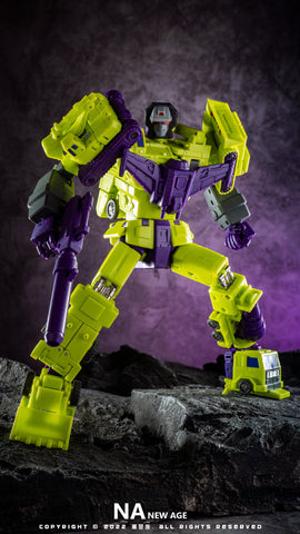 【Pre-Order】NA NewAge H34 H-34 Hephaestus (G1 Devastator) Reissue 7 in 1 set New Age