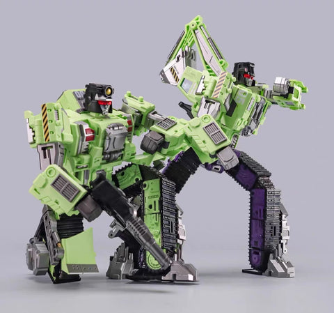 【Incoming】Mecha Invasion GLA05 GLA-05 & GLA06 GLA-06 Bonecrusher & Scavenger Giant Legion Heavy Builder (Constructors Devastator) Combiner (2 in 1 set) 21.5cm / 8.5"