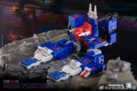 【Pre-Order】Dr.Wu & Mechanic Studio Extreme Warfare DWE54B DW-E54B Iron Fortress ( Metroplex, Decepticon Version ) Dr Wu Blue Version 10cm / 4"