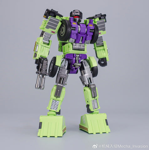 【Pre-Order】Mecha Invasion GLA01 GLA-01 Loader (Scrapper) & GLA02 GLA-02 Mixer (Mixmaster) Giant Legion Heavy Builder (Constructors Devastator) Combiner (2 in 1 set) 21.5cm / 8.5"